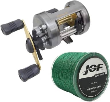 Carretilha Pesca Perfil Alto Shimano Corvalus 300 | 301 + Linha Multi 300m lado:esquerdo