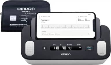 OMRON Monitor de Pressão Arterial de Braço Complete + Eletrocardiograma ECG HEM-7530T1