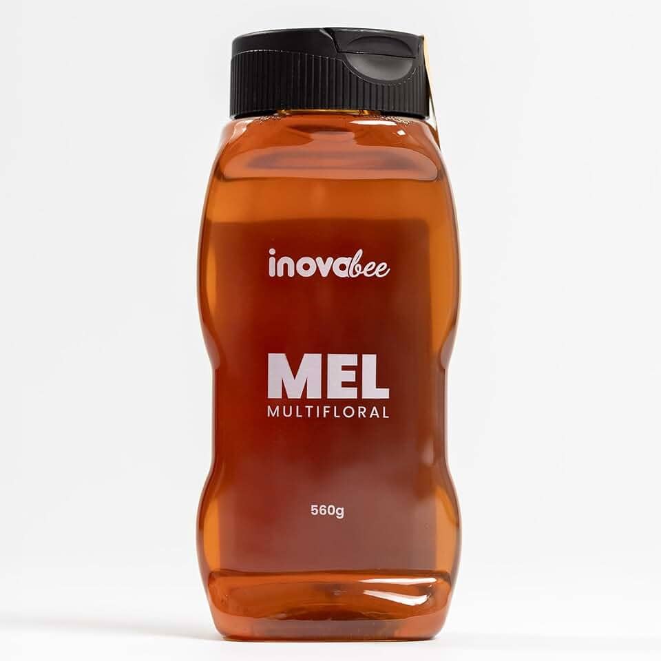 Mel Puro 100% Natural 560g | Bisnaga Upside Down com sistema Corta-Pingo | Embalagem sem Desperdício | Mel Multifloral Artesanal | Produção Sustentável | Apoio ao Pequeno Apicultor