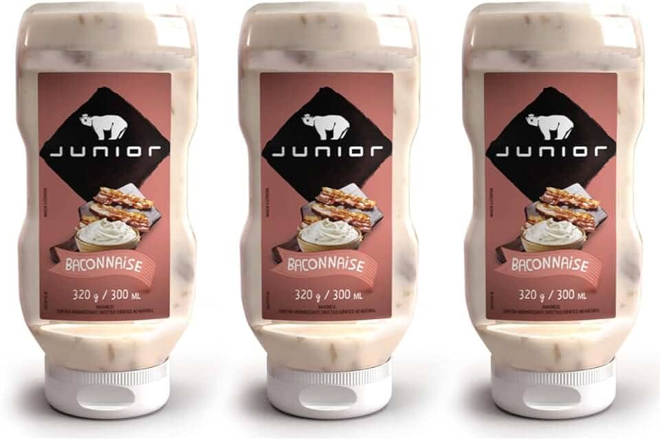 3 Baconnaise Maionese De Bacon Junior Kerry Frasco 360g