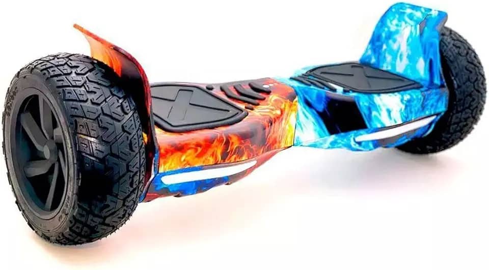 Hoverboard Skate Elétrico 8.5" Original Led Bluetooth Offroad Fogo e Gelo Brinovar