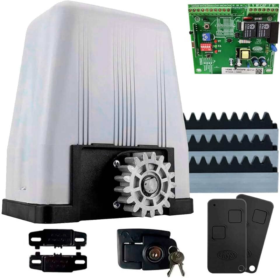 Motor Para Portão Eletrônico DZ4 Sk 36 1/3 de HP 800kg Rossi 3 Metros de Cremalheira (220)