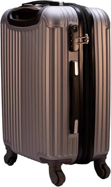 Mala de Viagem de Bordo Abs 10kg Expansiva ANAC 360 Graus com Senha (Prata)