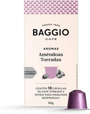 Baggio Café Cápsulas De Café Aroma Amêndoas Torradas Compatível Com Nespresso Contém 10 Cápsulas