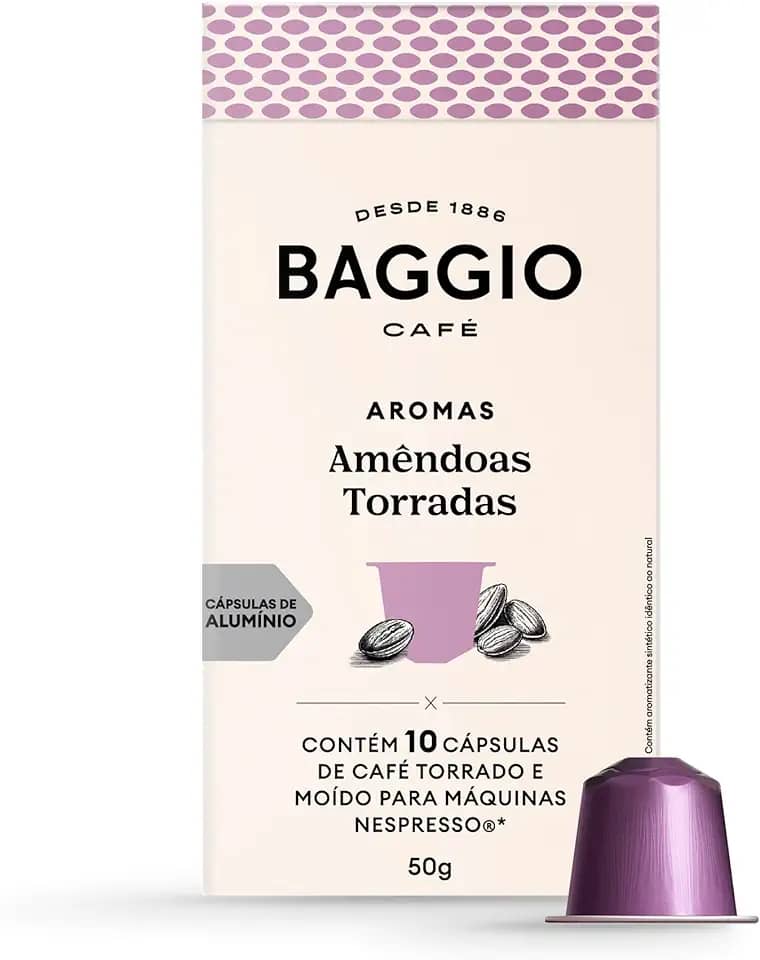 Baggio Café Cápsulas De Café Aroma Amêndoas Torradas Compatível Com Nespresso Contém 10 Cápsulas