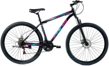 Bicicleta Mountain Bike Aro 29, Quadro em Aço Carbono, Freio a Disco, Câmbio para Trilhas e Uso Urbano