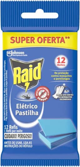 Raid Repelente Elétrico Pastilha