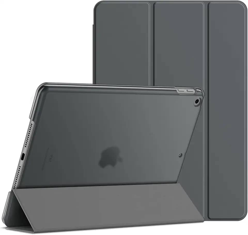 JETech Capa para iPad 10,2 Polegadas (Modelo 2021/2020/2019, Geração 9/8/7), Estojo com Função Despertar/Suspensão Automática (Cinza Espacial)