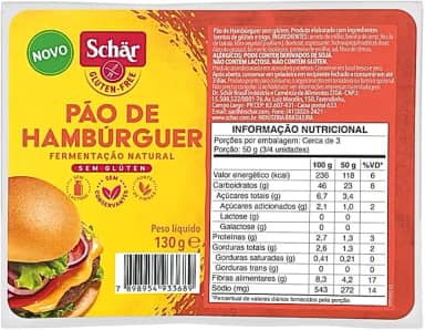 Pão de Hambúrguer sem Glúten 130g - Schar
