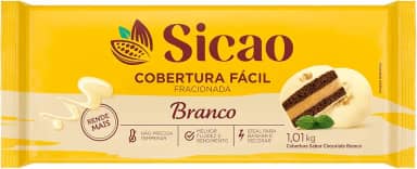 Cobertura Fracionada Barra Chocolate Branco Dia a Dia 1,01Kg - Sicao