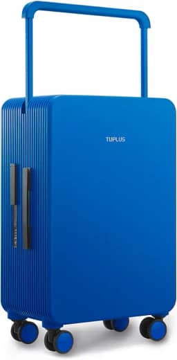 Mala de viagem rígida ABS com 4 rodas giratórias, estojo de viagem com trava TSA, série Balance, Azul, 24-inch