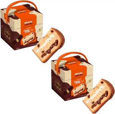 Panetone Gato Mia Duo Trufado 670g cada Kit 2 unidades Brasil Cacau