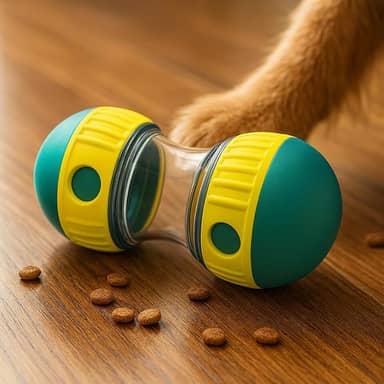 Brinquedo Interativo Premium Para Pets, Dispenser De Ração Ou Petiscos, Material Resistente, Não Tóxico, Fácil De Limpar E Estimulante, Marca VARENZIA