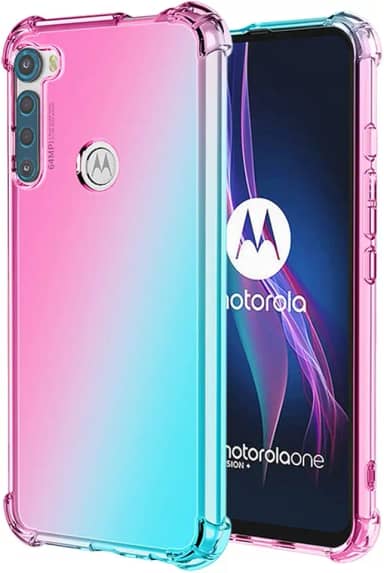 Capa para Moto One Fusion Plus/Moto One Fusion+ PAKF0002IN, capa protetora de TPU fina e antiarranhões à prova de choque para Motorola Moto One Fusion Plus (rosa)