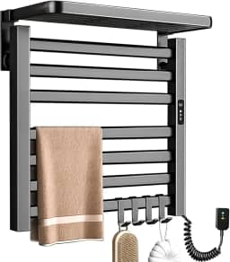 110V Toalheiro Termico, 7 Barras, Cabo de Alimentação de 1,2 M, Secador de Toalhas Eletrico, Aquecedor de Toalha para Banheiro, Aquecedor de Toalha, Toalheiro Eletrico, Secador de Toalha