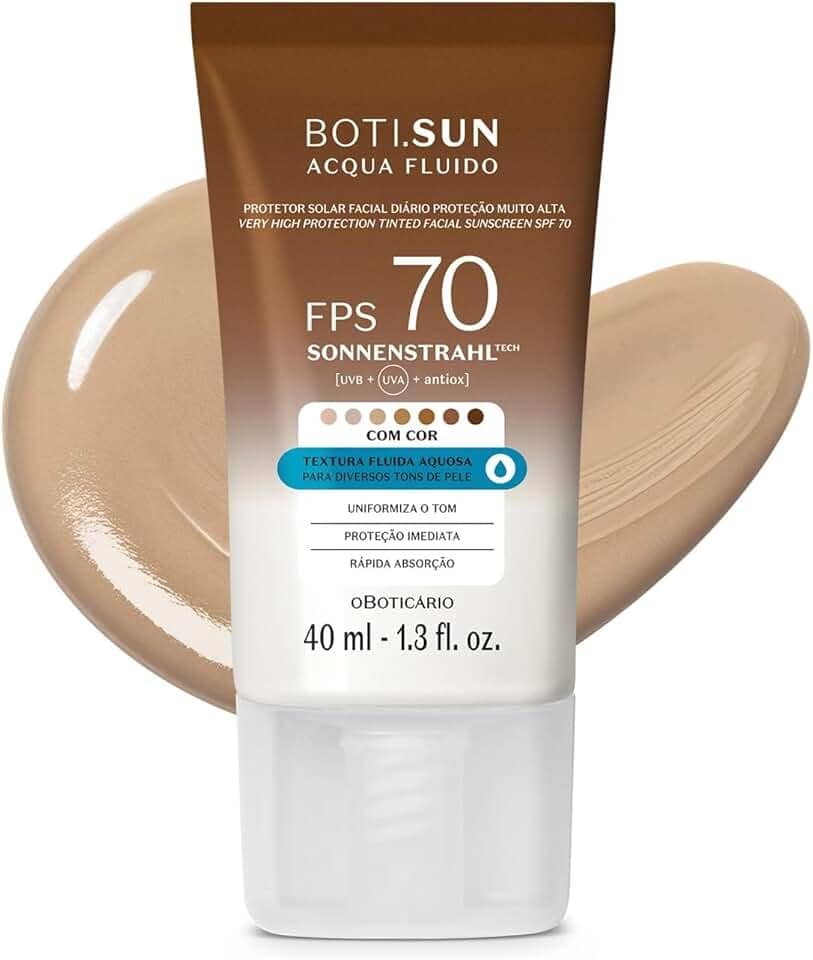 Protetor Solar Facial Com Cor FPS70 Boti.Sun Cor 3.0 40ml