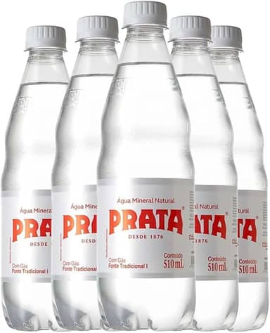 Kit 12 Água Prata Mineral Natural Com Gás Pet 510ml Pack