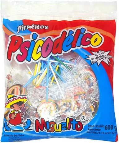 Pirulito Psicodélico Tutti Frutti Colorido c/50 - Miguelito