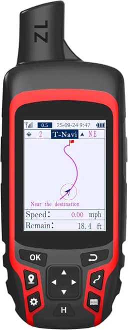 NiesahYan GPS portátil A6 para caminhadas, navegador GPS resistente à prova d'água com 20 horas de vida útil da bateria, 2 modos de navegação, tela colorida de 6 cm e bússola GPS, informações da fase