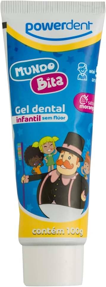 Powerdent - Gel Dental Inf Mundo Bita Powerdent 100G S/Fluor 0 A 5 Anos