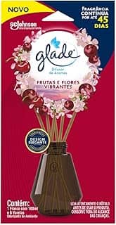 Glade Aromatizador de Ambiente, Difusor Aroma Frutas e Flores Vibrantes, 100ml e 6 Varetas