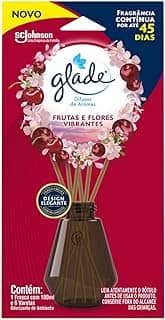 Glade Aromatizador de Ambiente, Difusor Aroma Frutas e Flores Vibrantes, 100ml e 6 Varetas
