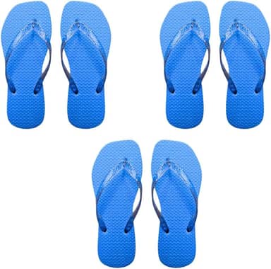 Chinelo Ortopedico Feminino,Kit 3 Chinelos Feminino Quadrado de Borracha Correia de Glitter SandáLia Rasteirinha ConfortáVel