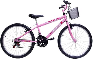 Bicicleta de Passeio Saidx Bike Feminina - Aro 24 18 Marchas - Freios V Brake