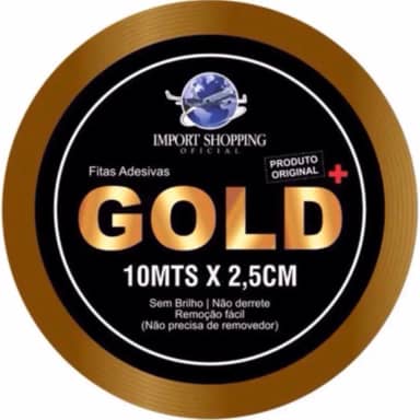 Fita Protese Capilar 10m Larga 2,54cm Amarela Dupla Face Não Derrete Peruca