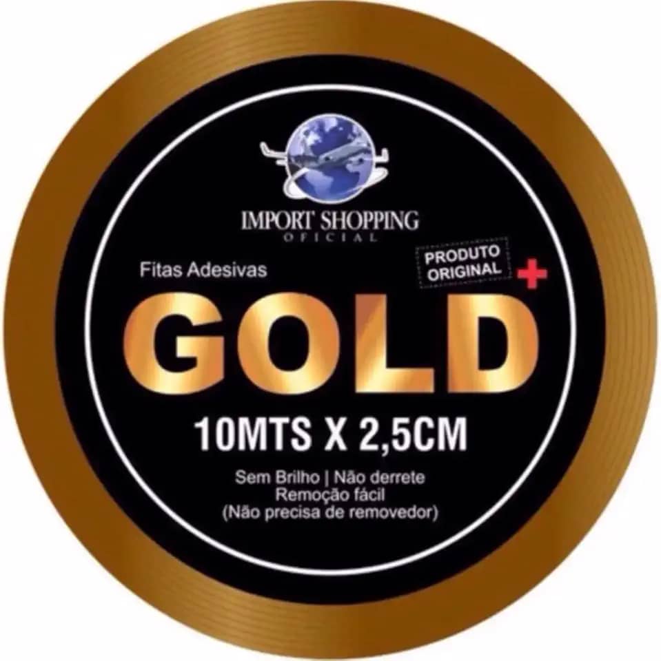 Fita Protese Capilar 10m Larga 2,54cm Amarela Dupla Face Não Derrete Peruca