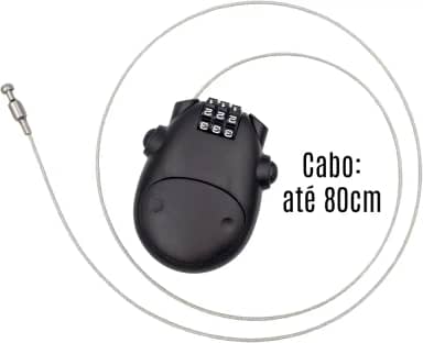 WR CRAZY SHOP Cadeado para Capacete de Moto Preto Com Senha