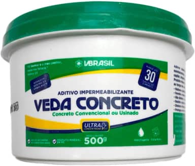 Veda Concreto VBrasil, Selante Impermeabilizante para Concreto, 500g, Rende até 30 Sacos de Cimento