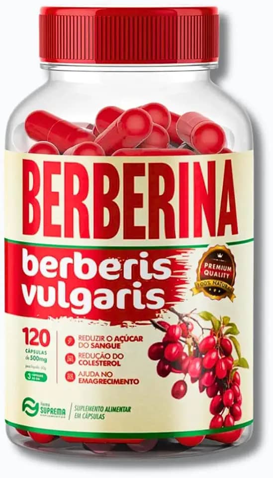 Berberina Importada (Berberis Vulgaris) 120 Cápsulas 500mg
