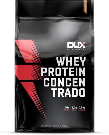 Whey Protein Concentrado Doce de Leite 1.8kg - 20g de Proteínas por Porção - Suplementos Naturais, Suplementação Treino Academia, Ganho Muscular Hipertrofia - DUX HUMAN HEALTH