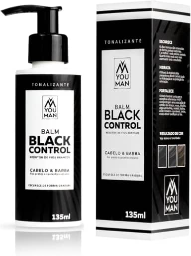 Tonalizante Black Control Escurecedor Reduz Fios Brancos Cabelo e Barba You Man 135ml
