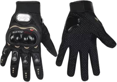 Luvas de Motociclista Antiderrapante Proteção Contra Impacto, Impermeável, Resistente á Chuva/Frio Cor Preta