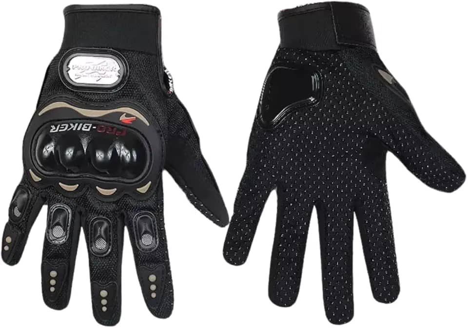 Luvas de Motociclista Antiderrapante Proteção Contra Impacto, Impermeável, Resistente á Chuva/Frio Cor Preta