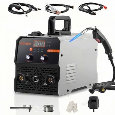 Máquina de Solda 3 em 1 MIG MMA TIG 250A 110V/220V com Display LCD - Soldadora Sem Gás, Inverter IGBT, Compacta e Econômica (220, Volts)