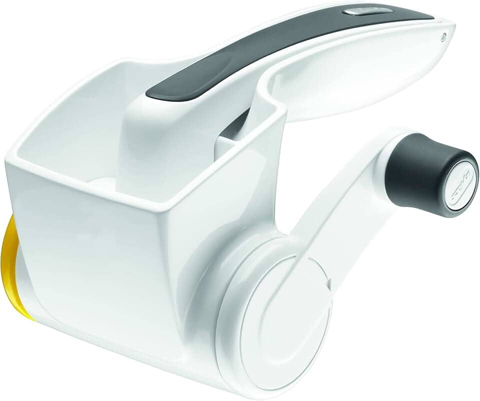 Ralador de Queijo Zyliss Classic Branco – Manivela Reversível, Lâmina de Aço Inoxidável, Ideal para Queijo Parmesão, Chocolate e Nozes – Alta Durabilidade e Fácil Limpeza