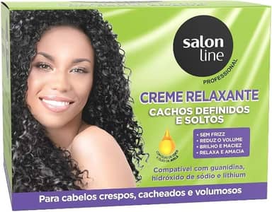 Salon Line, Creme Relaxante, Cachos Definidos e Soltos - Cabelos Cacheados e Crespos, 200 g