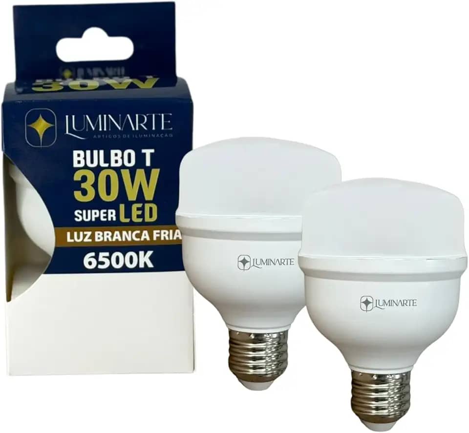 Kit Lâmpadas Led Bulbo 30w E27 Branco Frio Bivolt Inmetro Luminarte (Kit 2 Unidades)