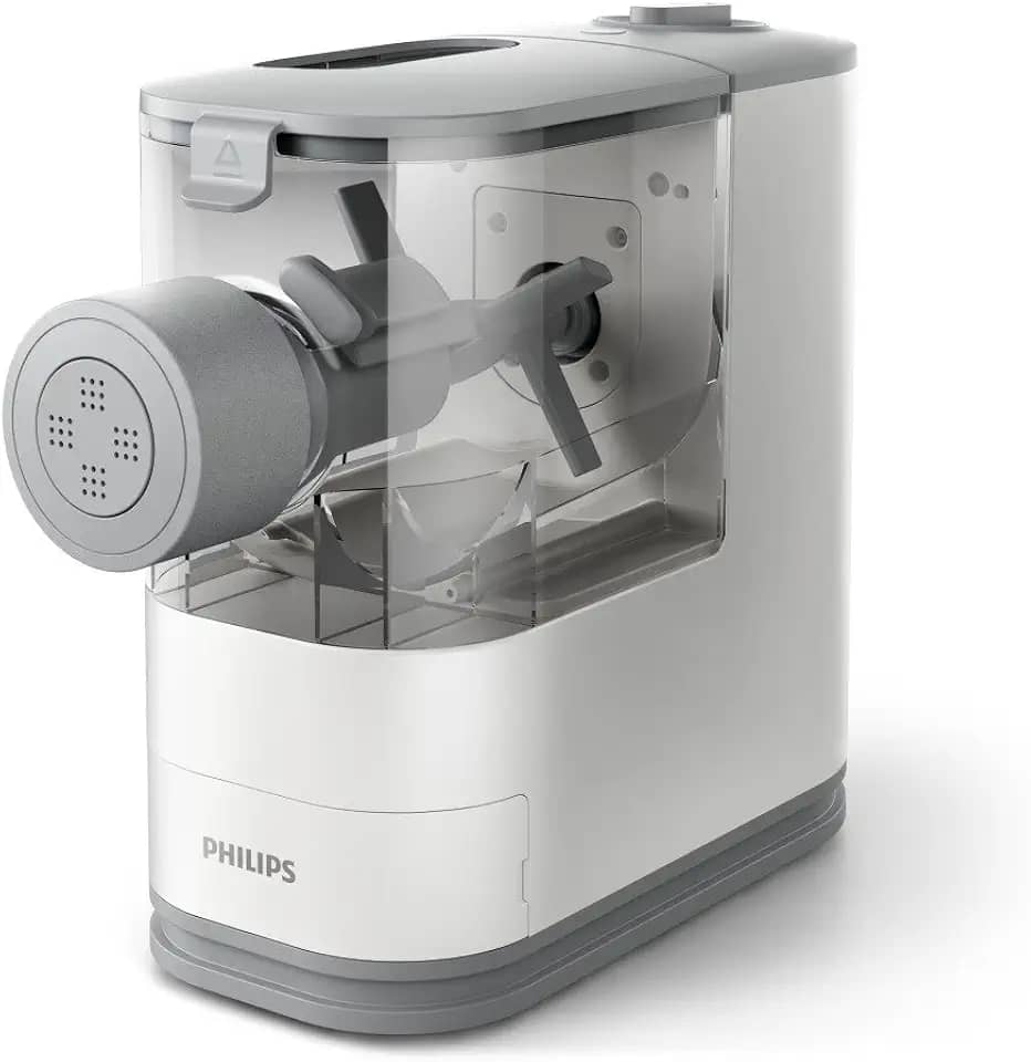 Philips Compact Massa e Macarrão Maker com 3 placas de formato de massa intercambiáveis - Branco - HR2370/05