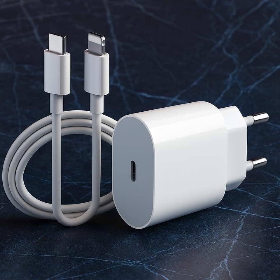 Kit Carregador Super Turbo Premium® Entrada Tipo C + Cabo Compatível com Todos Dispositivos iPhone X Xr SE 11 12 13 14 Premium IOS Android Galaxy, Tablets, Notebooks, Tablets Carga Ultra Rápido