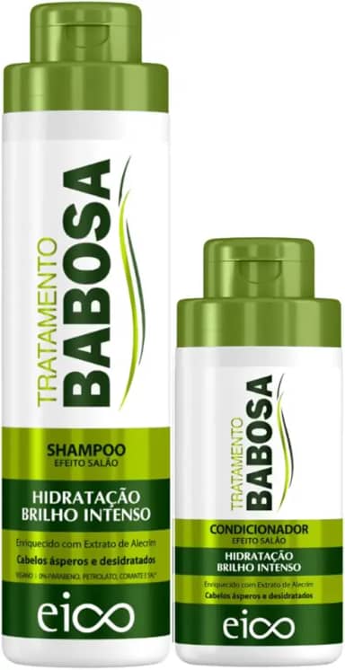 Kit Babosa Hidratação Shampoo 800ml e Condicionador 450ml