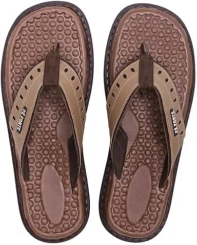 Chinelo Masculino Anatômico Ortopédico Antistress em Couro