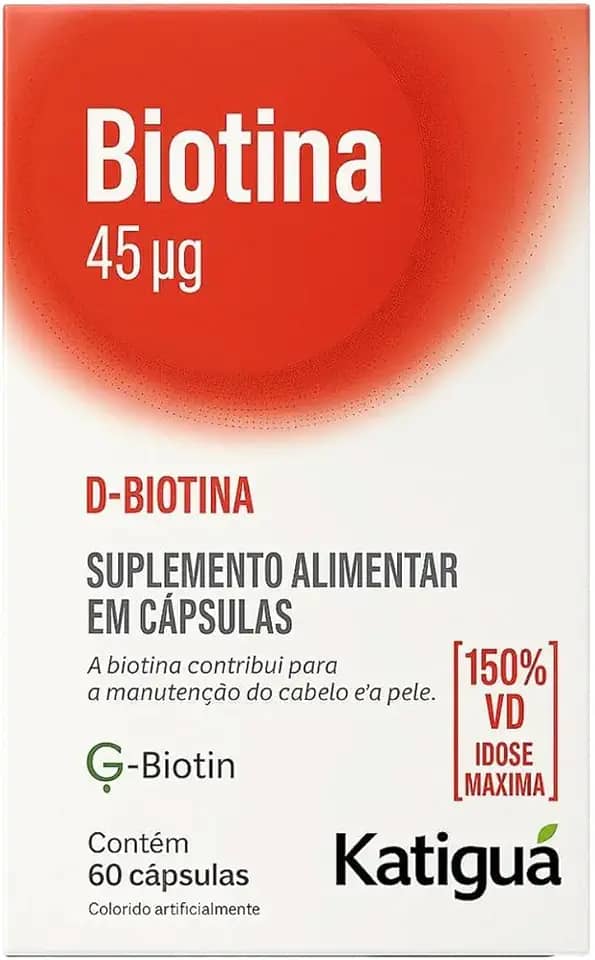 Biotina Dose Máxima 600mg - Vitamina B7 Original - Suplemento Cabelos e Unhas