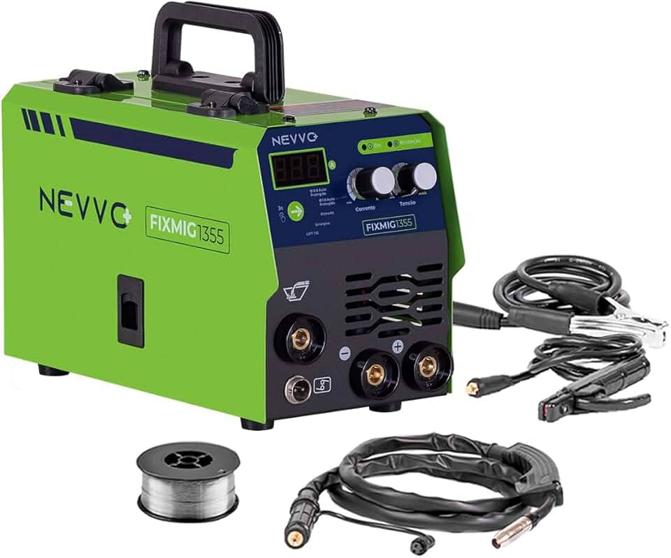 Máquina Inversora De Solda Fixmig1355 Bivolt 120a Mig Sem Gás 3 em 1 Mma Tig Com Arame NEVVO