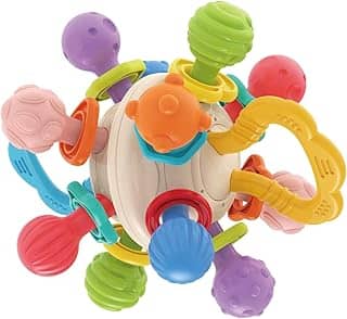 Maxi Baby Mordedor Chocalho Bebê Bola Sensorial Massageador