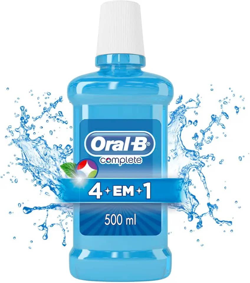 Oral-B Enxaguante Bucal Complete 4em1 Menta Refrescante com Flúor 500 ml