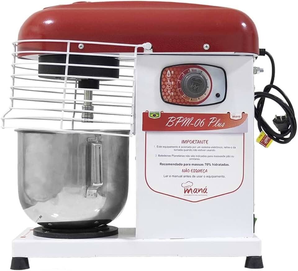 Batedeira Planetária Maná 6 Litros Bivolt Bpm-06-plus